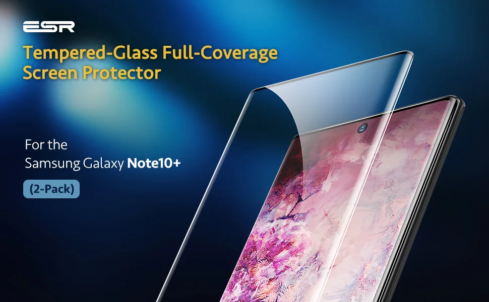 2 шт./лот ESR закаленное стекло для samsung Note 10 Note 10+ защита экрана полное покрытие стеклянная пленка для samsung Note 10 Plus 5G