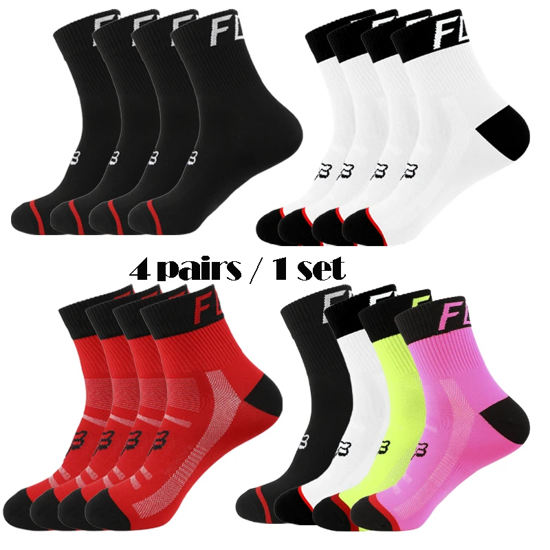 

Компрессионные носки, женские носки для футбола, мужские носки, велосипедные носки, баскетбольные носки, женские носки, носки для бега, 4 пар...