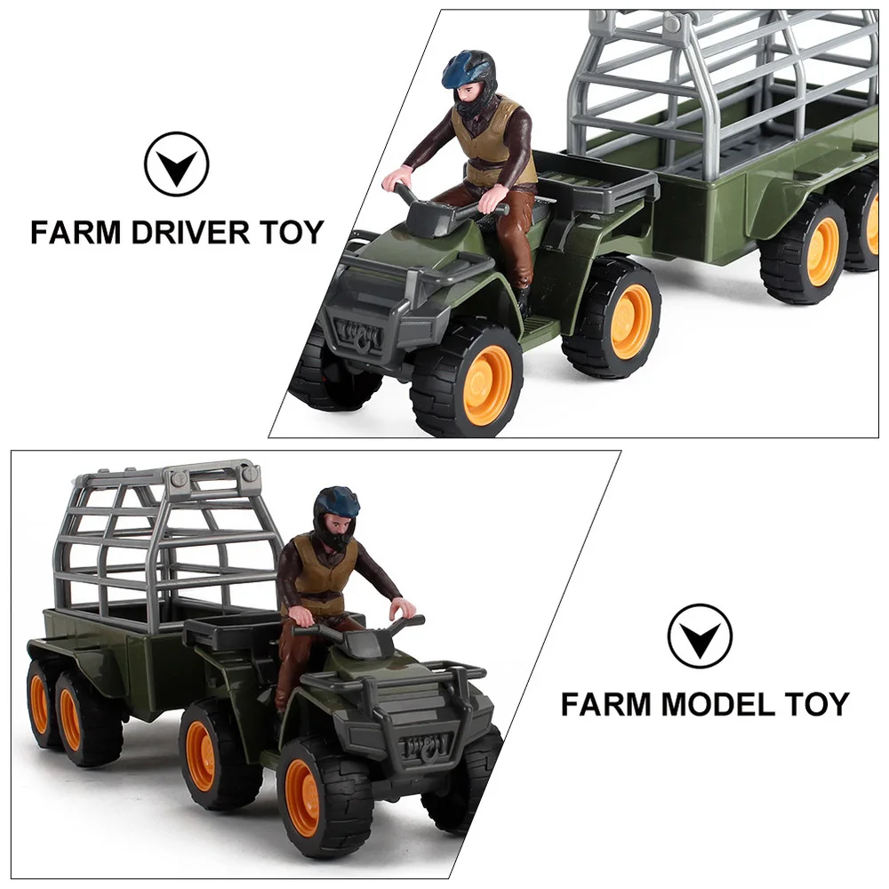 

1 Set Simulated Farm Driver Motorcycle Model Realistic Mini Farm Ornament