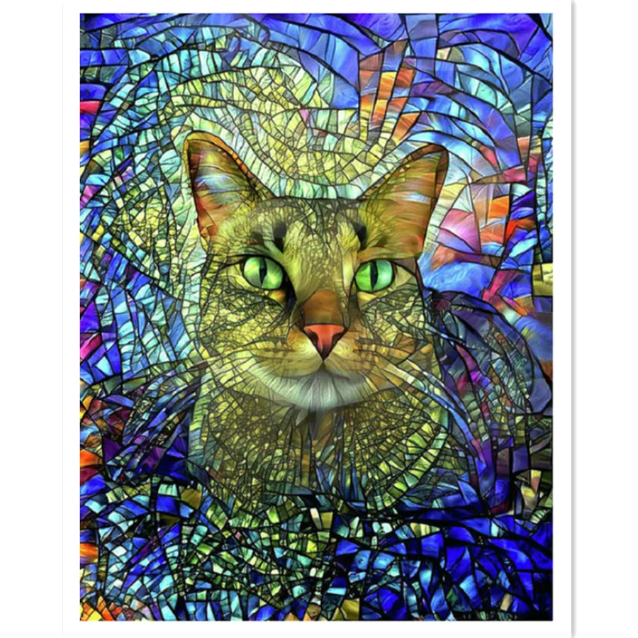 

Painting By Numbers Frameless cat Paint By Numbers On Canvas DIY Number Painting Scenery Home Decor