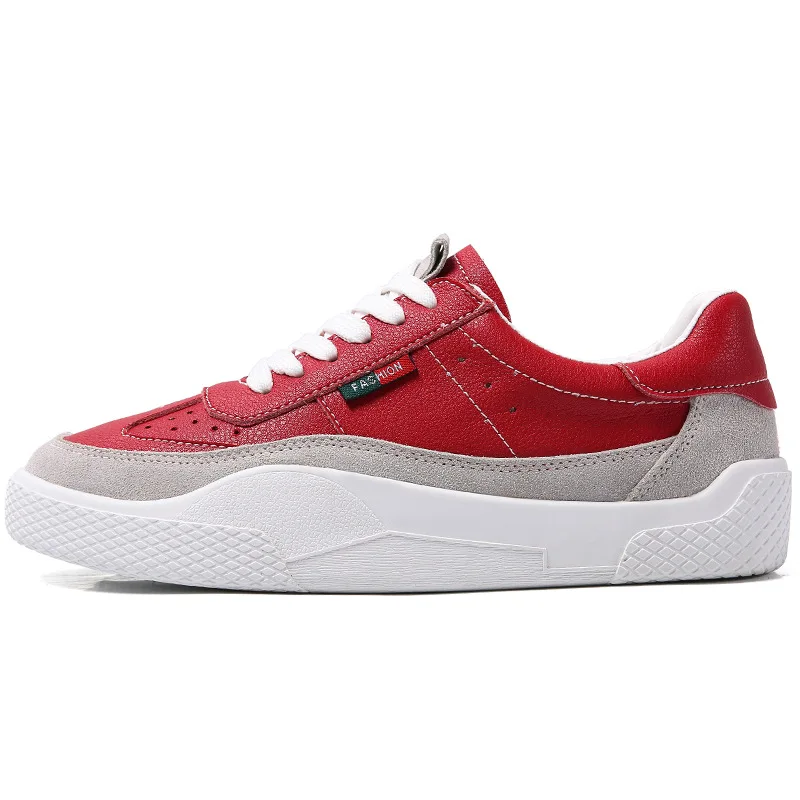 

Causal Flat Shoes Women Lace Up Female Shoes 2021 Autumn Fashion Breathable Comfort Shoes For Women Pu Leather Size 35-40