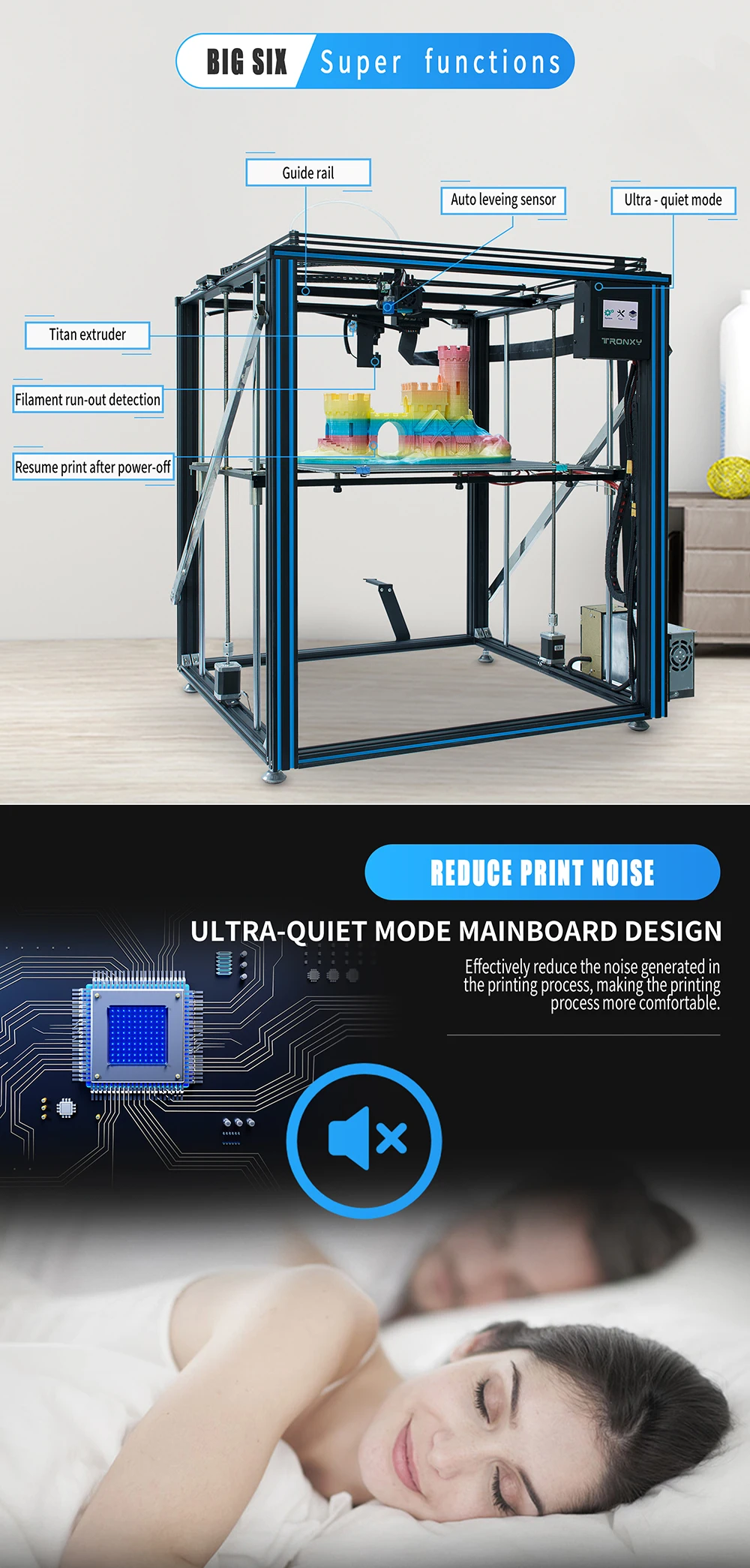 X5SA 3d принтер CoreXY DIY Kit Большой размер печати X5SA PRO/X5SA-400 PRO/X5SA-500 PRO TRONXY Многофункциональный 3D-принтер 24 В версия