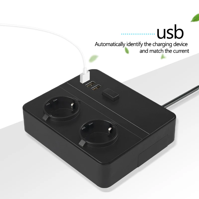 Штепсельная Вилка европейского стандарта на квадратном Мощность полосы сетевой