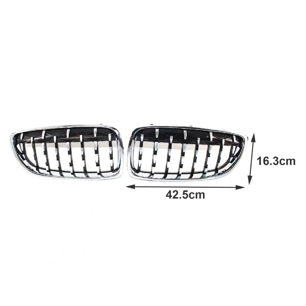 

1 Pair Center Grille High Strength Replaceable Electroplated Auto Left Right Kidney Grille 51137294813 51137294814 for BMW 4 Ser