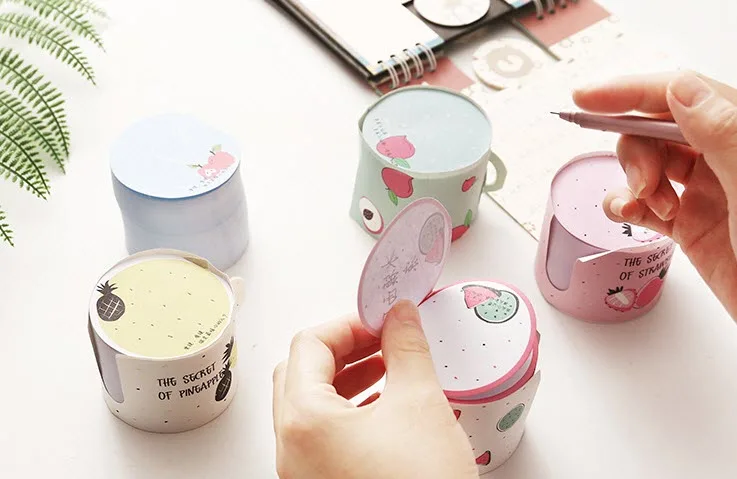 

6*5cm Cartoon cup N times sticker Creative message notes for students Gift items