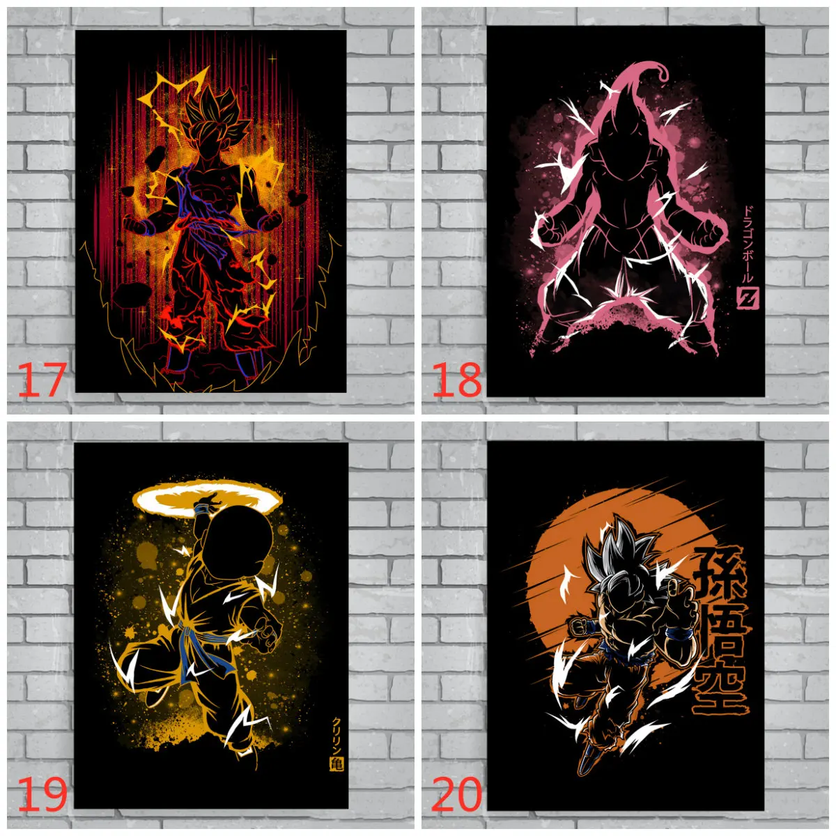

kakaluote Son Goku Japanese Anime Posters Prints Canvas Painting Animation TV Living Room Wall Decor Home Decoration Painting