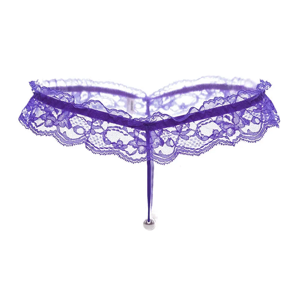 

Women Girls Sexy Pearls Lace Thongs V-string Panties Knickers Lingerie Underwear Intimate Clothing