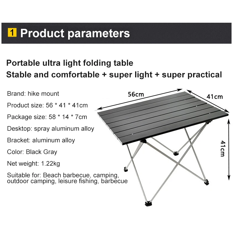 Портативный складной стол для отдыха на открытом воздухе кемпинга планшетов