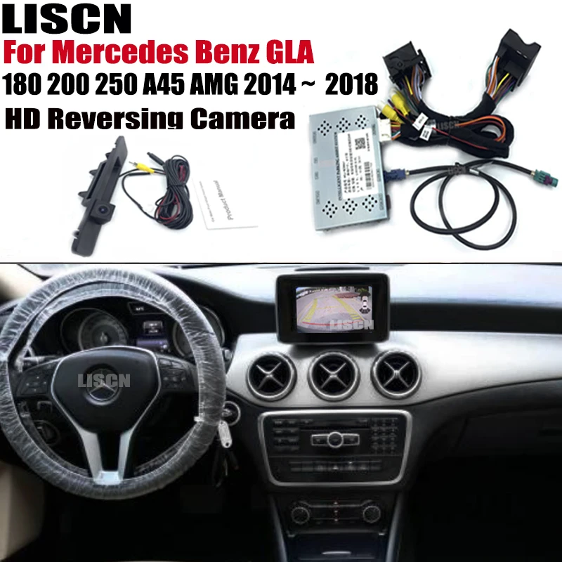 

Plug & play Front Rear Camera For Mercedes Benz GLA 180 200 250 A45 AMG 2014 ~ 2018 Original screen interface Reversing camera