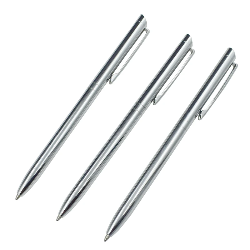 

Металлическая шариковая ручка из нержавеющей стали 0,7 мм черные, голубые чернила инструменты для письма принадлежности для школы и офиса