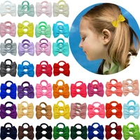 80 pcs baby girls hair ties 2 inches hair bows rubber band ribbon hair bands ropes for infant children gift 40 colors in pairs