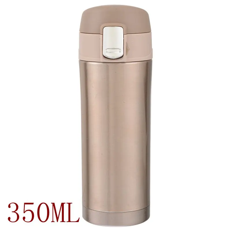 350ml gold IVYSHION 350/500 мл Термос кружка Вакуумная чашка из нержавеющей стали автомобильная бутылка с изоляцией стакан бутылка для воды чайная кружка Термокружка - Цвет: 350ml gold