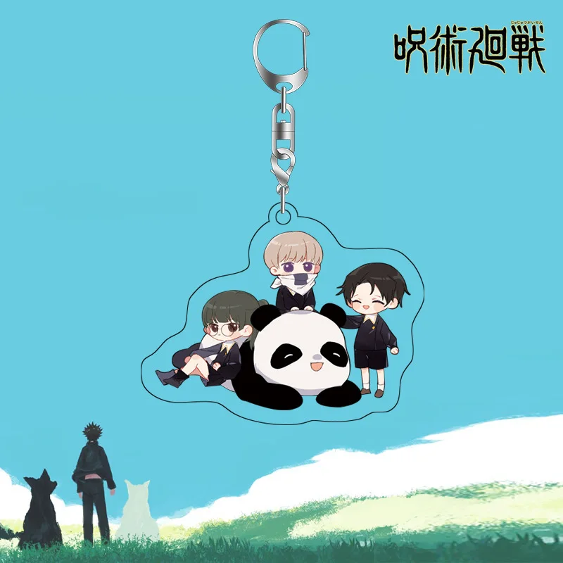 

Japanese Anime Jujutsu Kaisen Keychain Cartoon Print Double-Side Acrylic Fans Trinket Souvenir Men Women Keyring Accessories New