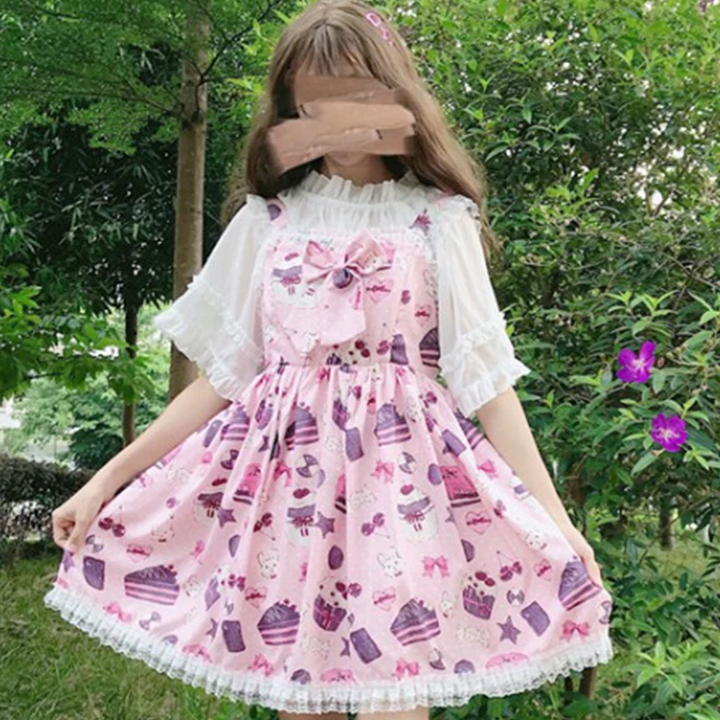 Платье в стиле лолита для послеобеденного чаепития клуба десертов милое платье