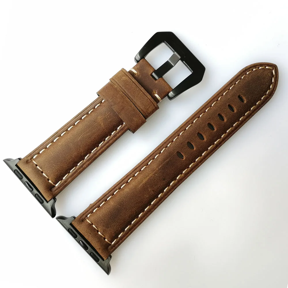 

Apple Watch Genuine Leather Band 44mm 42mm 40mm 38mm Watch strap for iWatch Series 5/4/3/2/1 Black Green Brown