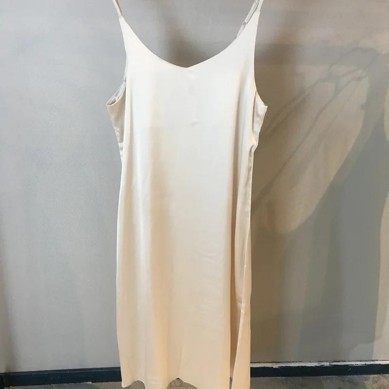 

2021 Women Satin Dress Party Luxury Shiny Sundress Sexy Imitation Silk Fashion Ladies Dress