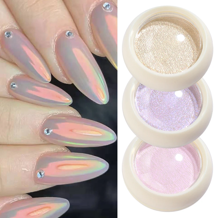 

6 цветов Аврора ногтей искусство Блеск порошок Набор проблеск оболочки аксессуары для ногтей Единорог Русалка твердый пигмент хром Маникюр...