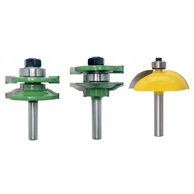 3Pcs 8Mm Shank Door Panel Cutters Raised Cabinet Router Bit Set Woodworking Milling Cutter for Wood | Инструменты