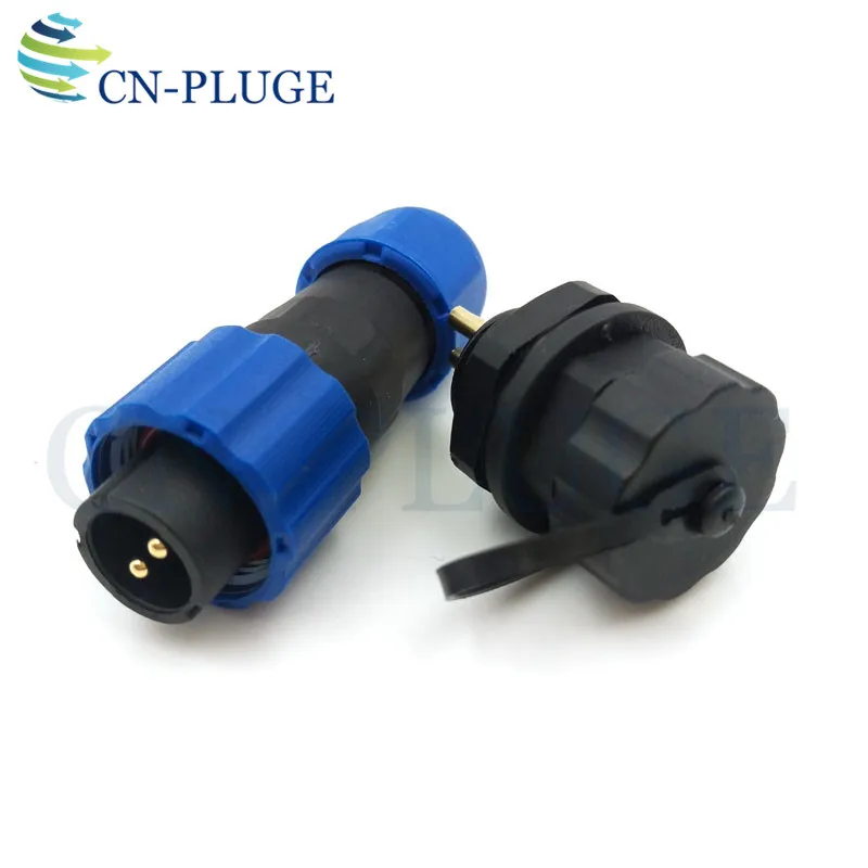 Водонепроницаемый 2 контактный светодиодный разъем для кабеля питания SD13