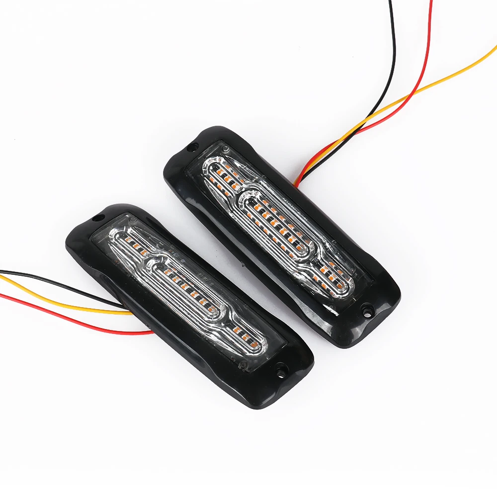 

Emergency Ambulance Strobe Light 16 Modes Flashing Lighting 12W Pickup Trucks LED Side Warning Signal Lamp Waterproof IP65 Amber