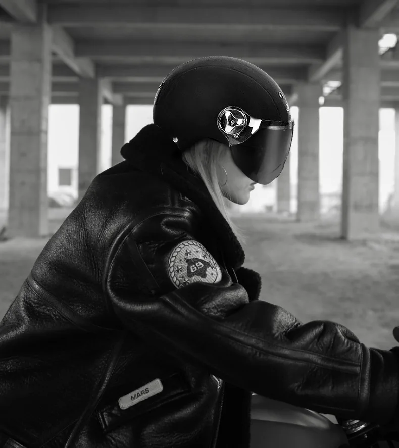 

Motorcycle Helmet 3/4 Open Face Helmets Women Casco Moto Scooter Biker Helmet Motobiker Chopper Casque Motociclismo Women