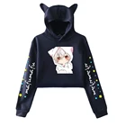 Женская толстовка с капюшоном и кошачьими ушками