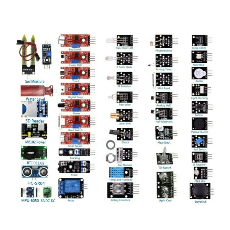 45 в 1 сенсорные модули стартовый набор для Arduino лучше чем 37 комплект датчика