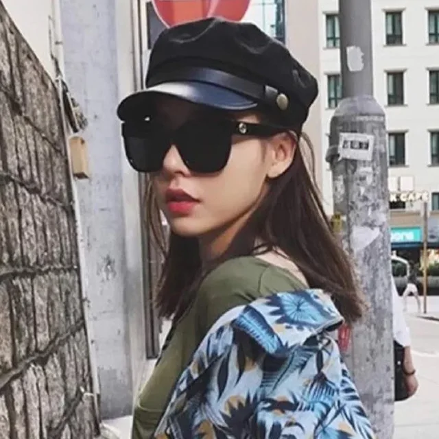 Английская винтажная женская темно-синяя шапка осенне-зимняя теплая шапочка