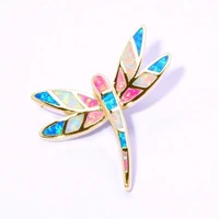 lovely dragonfly design colorful pendant necklace women wedding party animal chain necklace jewelry gift