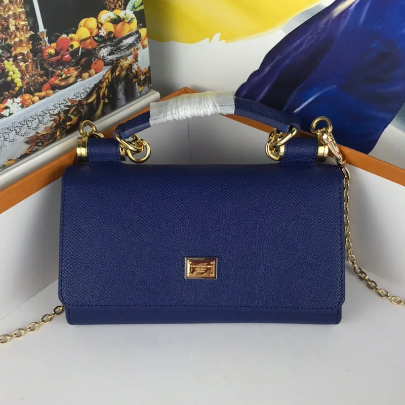

Retro solid color fashion simple cowhide handbag ladies 2021 new hardware chain all-match single shoulder messenger bag