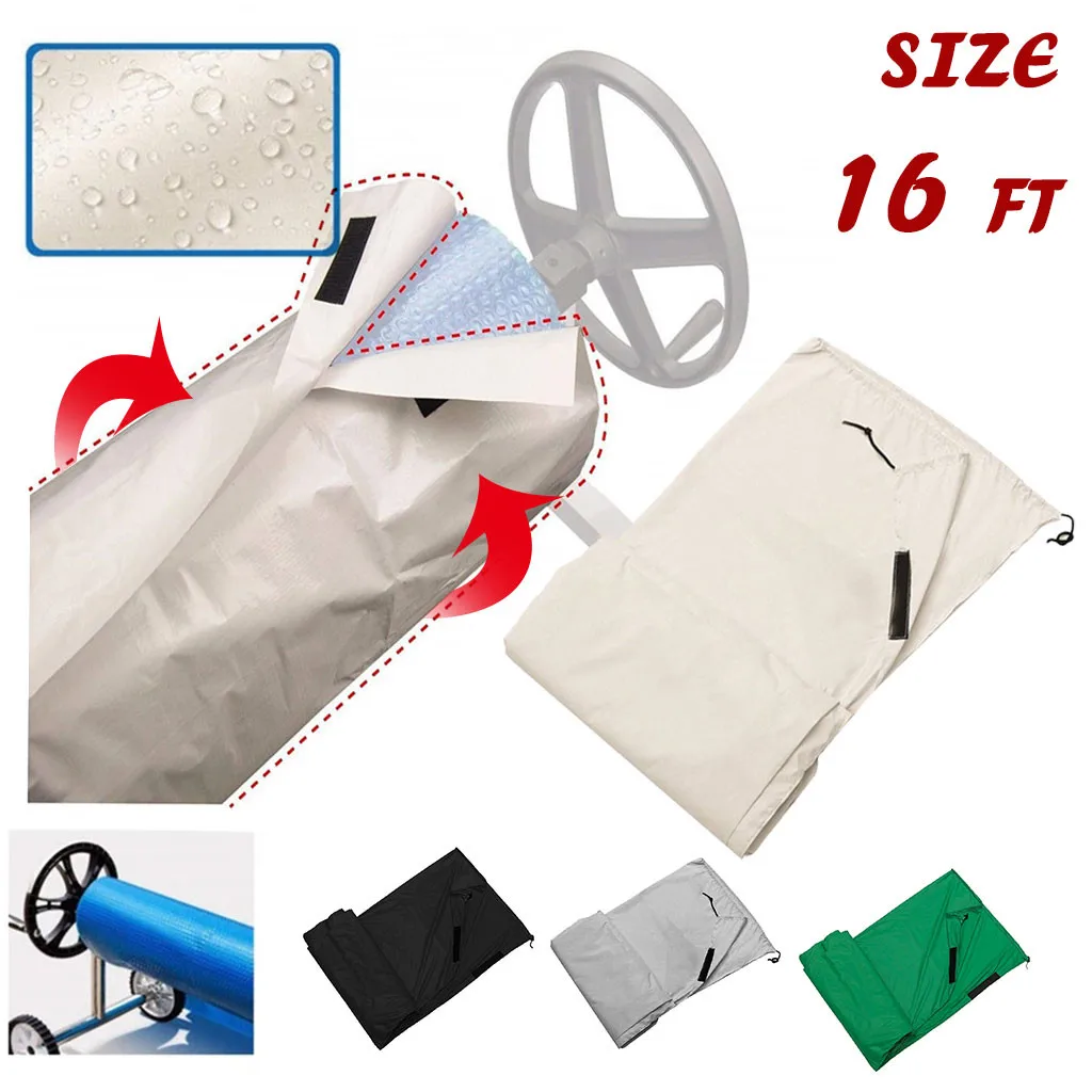 Солнечный защитный чехол для бассейна до 16 дюймов Пыленепроницаемый Чехол