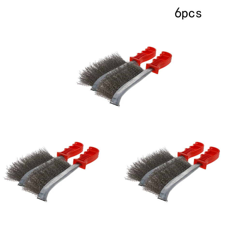 

Utoolmart 2/3/6pcs Silver Stainless Steel Wire Knife And Brush Handmade Metal Brush Cleaner Hand Tool For Cleaning
