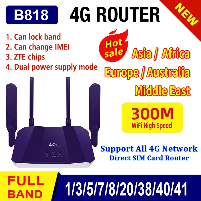 

3G 4G Router LTE CPE 4G Router 300Mbps CAT4 32 Wifi Users RJ45 WAN LAN Wireless Modem 4G SIM Card Hotspot Wifi Router Universal