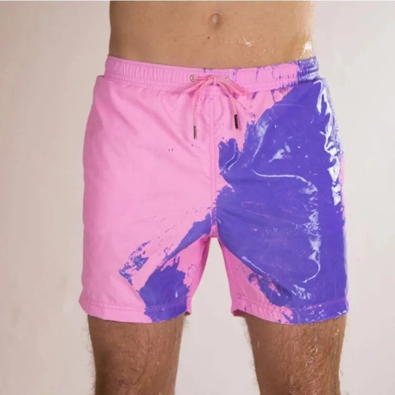 

Summer men swimming shorts Temperature-Sensitive Changing Beach Pants Magical Change Color Board Shorts Quick Dry 2020 New