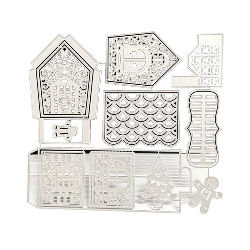 Металлические Вырубные штампы для скрапбукинга изготовления рождественских