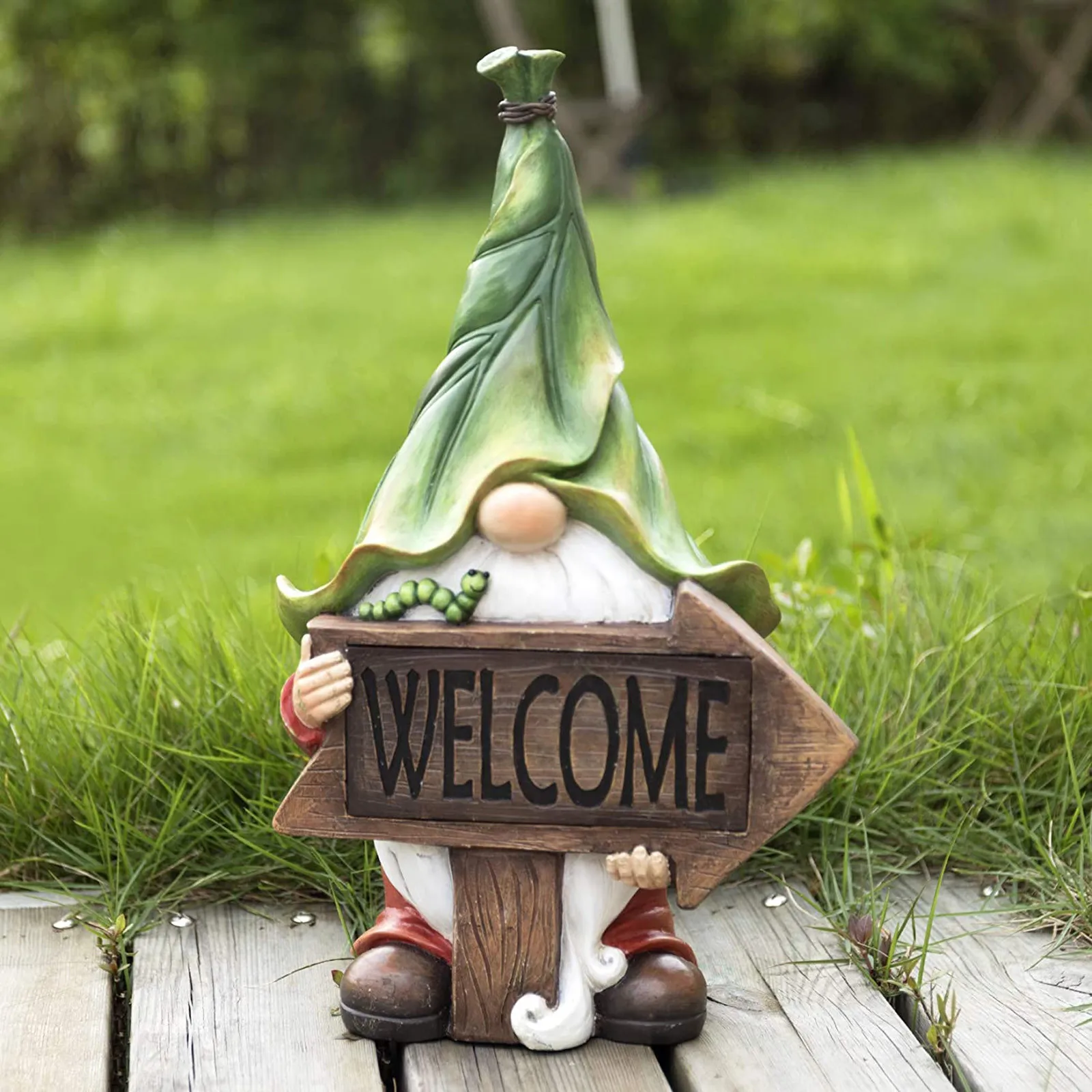 ESTATUILLA decorativa de Pascua para decoraci&oacute;n del hogar, figura de Gnomo enano travieso para patio, adorno de c&eacute;sped, luz LED Solar, estatua de elfo, Hada de jard&iacute;n-0