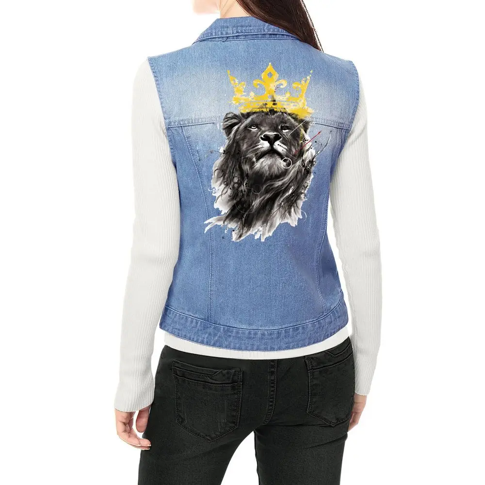 Новинка нашивки с изображением короля льва нашивка термопереносом утюгом