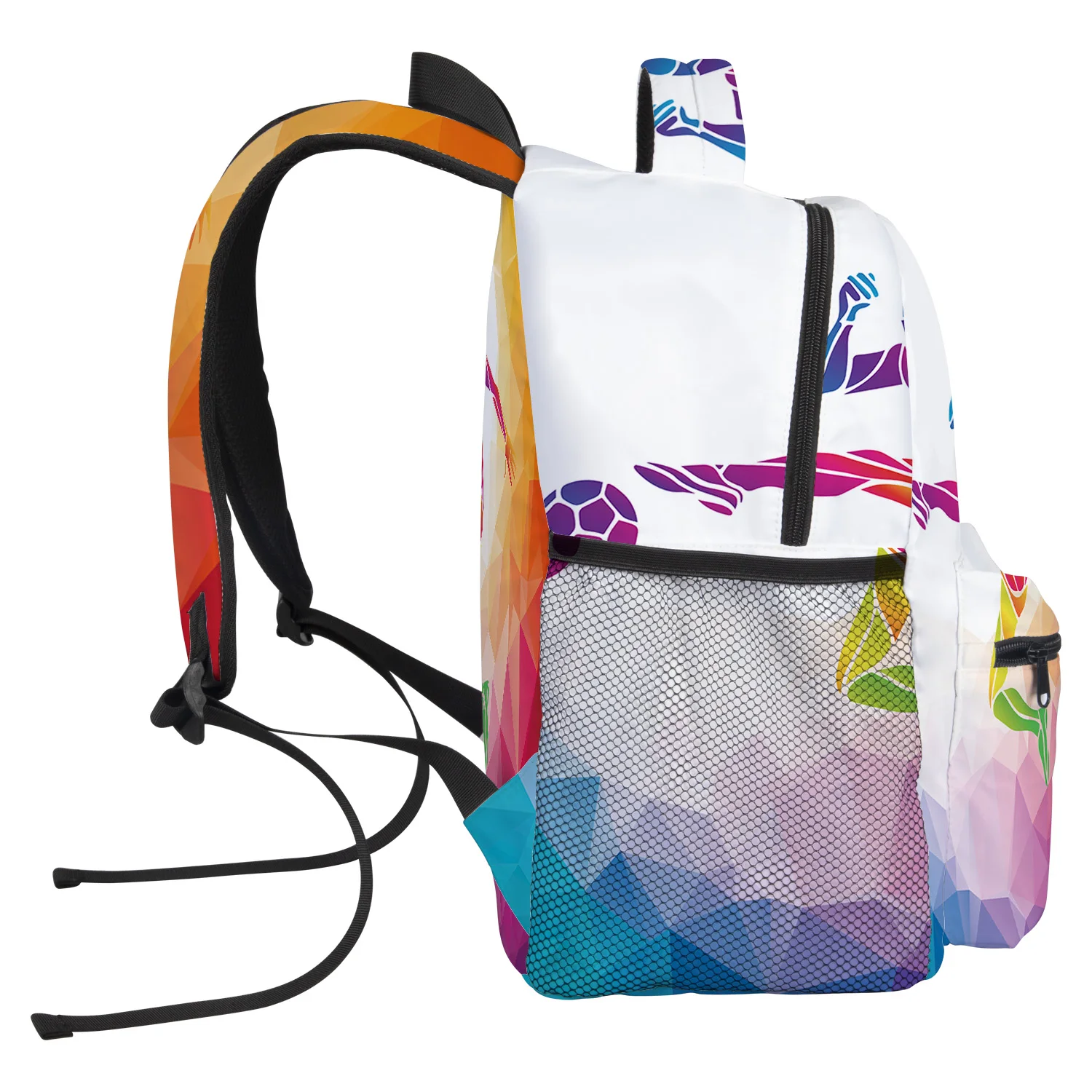 Geometric Football Backpack College Students Wear Resistance Laptop Book Bag Casual Sports Bags School | Багаж и сумки