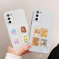 japanese strawberry milk food phone case for xiaomi mi 11 ultra lite 10 redmi note 9 8 7 9a k30s k40 pro transparent coque