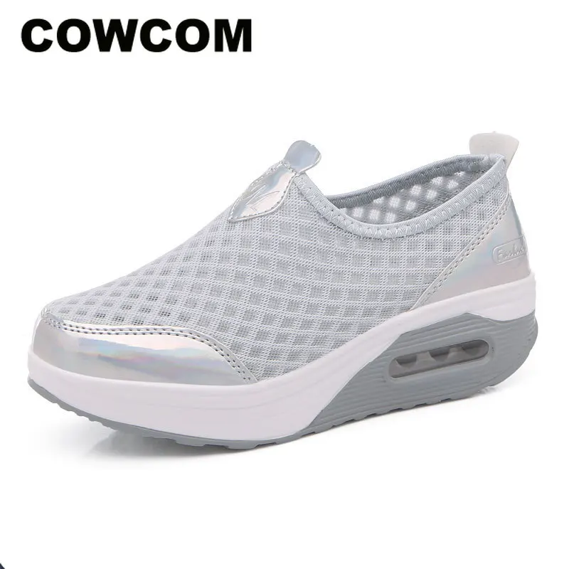 COWCOM/2021 Сезон весна-лето Спортивная женская обувь из дышащей сетки Обувь-качалка