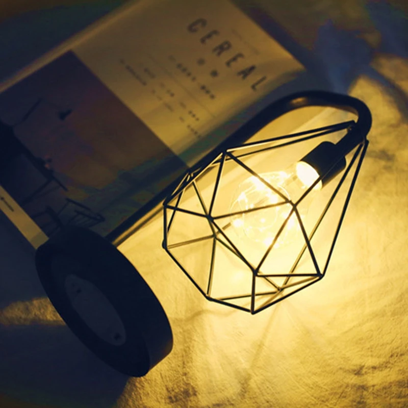 Минималистичная Ретро креативная Настольная лампа с медным проводом