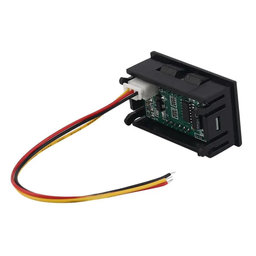 Автомобильный 4 цифровой двигатель красный светодиодный вольтметр