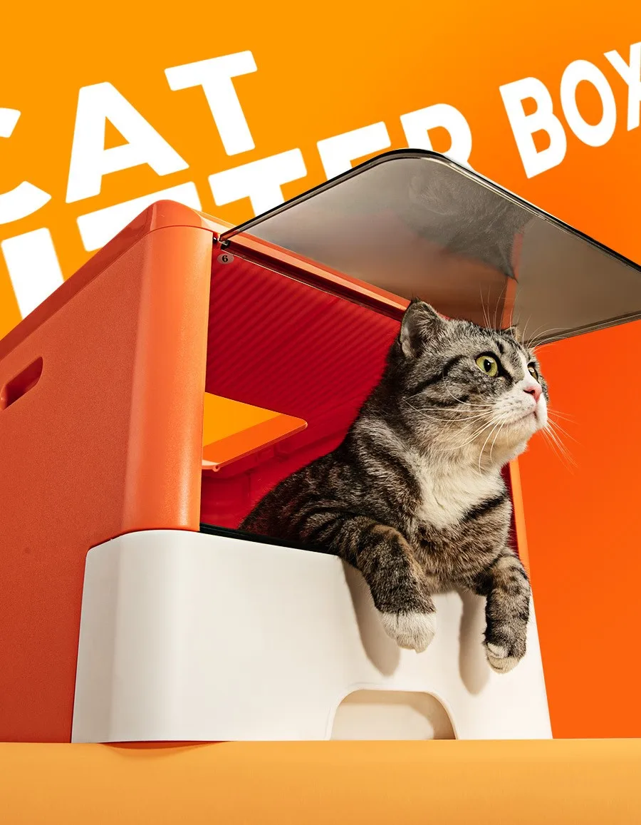 Drawer Type Cat Litter Box Top-entry Folding box Large Fully Enclosed Toilet supplies | Дом и сад