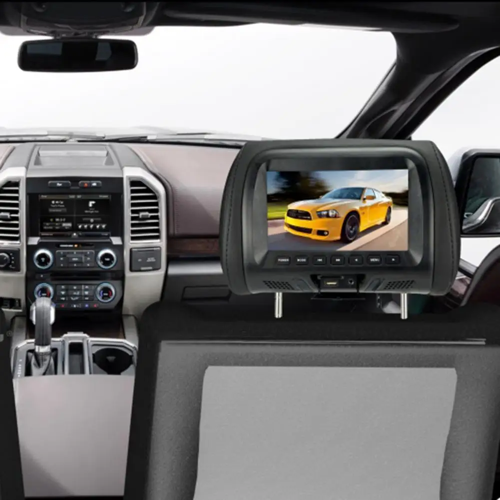 

Useful Multimedia Player LED LCD Screen Leather Rear Seat Entertainment 7 Inch Headrest Monitor Auto Headrest Monitor