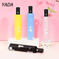 yada brand cartoon alpaca automatic umbrella sunny and rainy uv protect folding umbrella for women windproof umbrellas ys210046