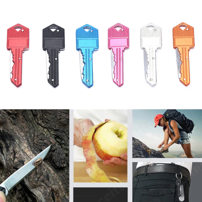 

Mini Keyring Key Knife Multi Fruit Blade Keychain Fold Pocket Box Package Camp Peeler Outdoor Letter Open Peeling Survive