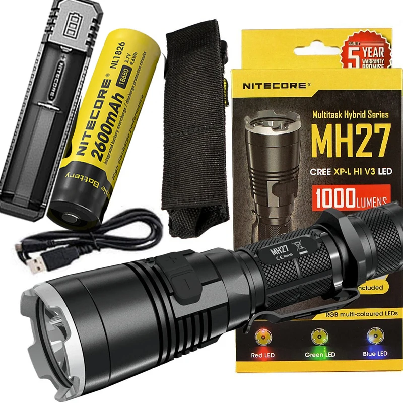 Светодиодный уличный светильник для вспышки NITECORE MH27 многоцелевой фонарь Макс. 1000