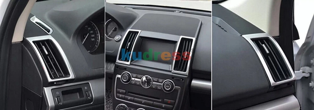 Для Land Rover freelander 2 2011- ABS хромированные внутренние формы AC Крышка вентиляционного отверстия кондиционера на выходе отделка автомобильные аксессуары