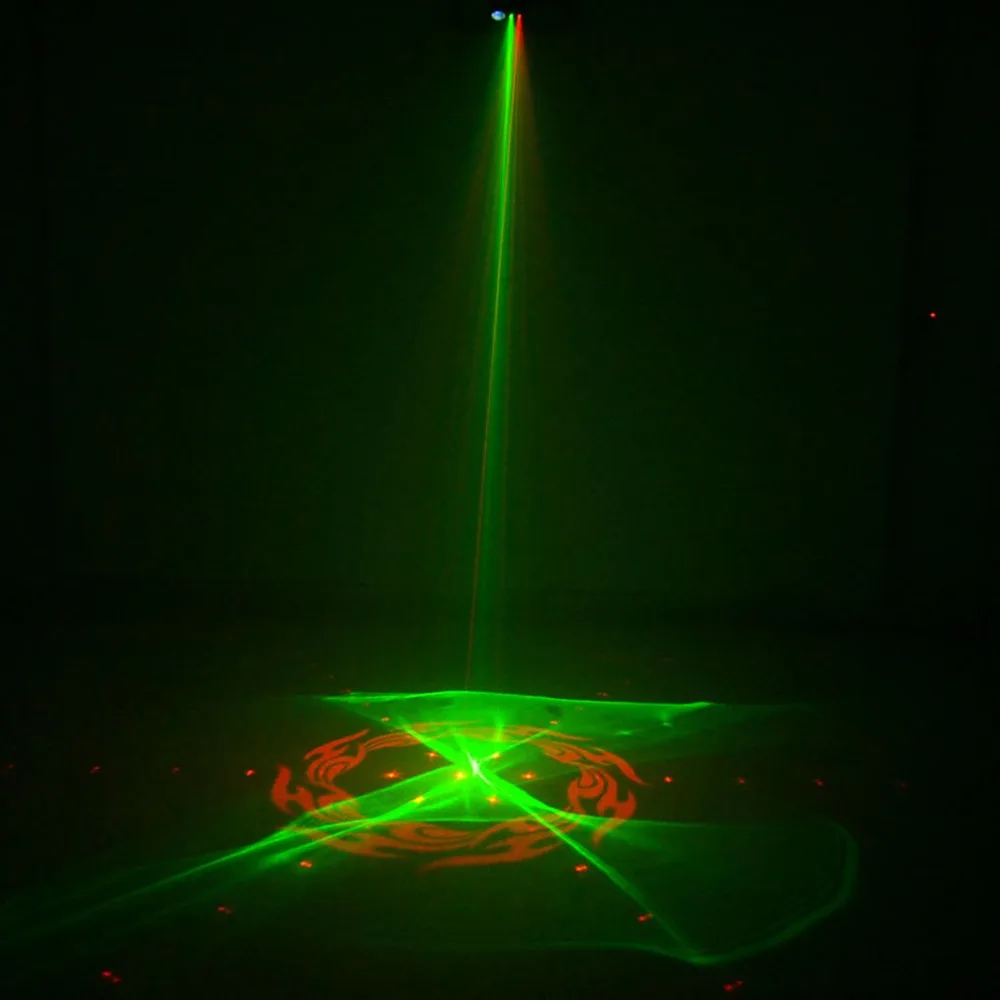 2 линзы красный зеленый Gobos звуковой лазерный Lezer светильник RGB светодиодные