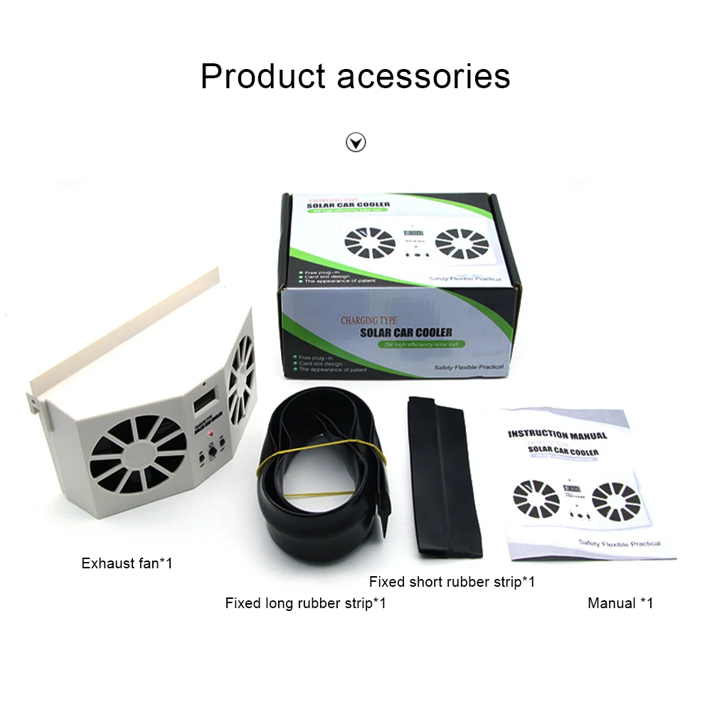 Автомобильный вытяжной вентилятор на солнечной батарее автомобильный охлаждает